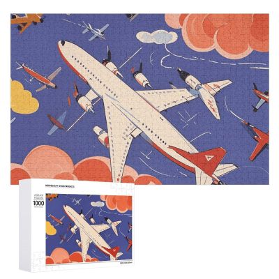 1000 PCS Jigsaw Puzzles Airplane Puzzles Personalized Puzzle for Adults Wooden Puzzle Custom Puzzles from Photos Picture Puzzle Classic Jigsaw Puzzle for Wedding Birthday Valentine's Day