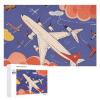 1000 PCS Jigsaw Puzzles Airplane Puzzles Personalized Puzzle for Adults Wooden Puzzle Custom Puzzles from Photos Picture Puzzle Classic Jigsaw Puzzle for Wedding Birthday Valentine's Day view 1