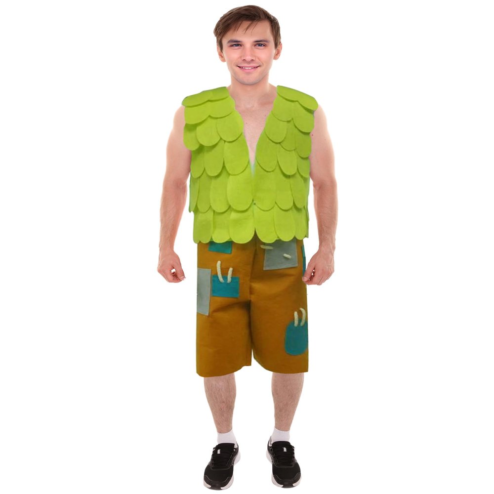 BC GOODS BY Teen Trolls Branch Lime Green Costume, Synthetic Fabric Perfect for Halloween - X Large