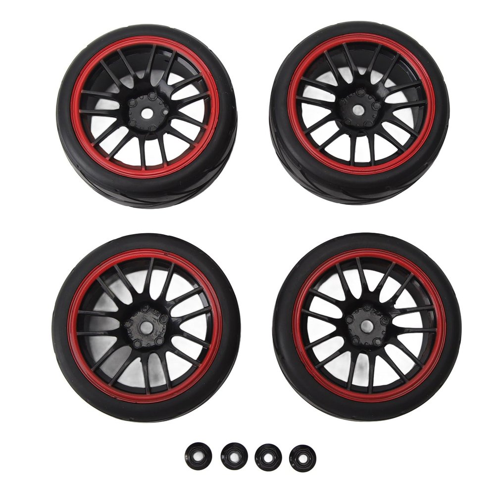 1/10 RC Off Road Car Tires, Rubber and Plastic Material, Strong Cushioning, High Wear Enhanced Grip with Axial, HSP, for, for HPI