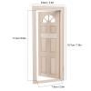 1:12 Scale Dollhouse Door, Mini Wooden Doors Toy for DIY Scene Doll Home Furniture Decoration (Six-Frame Door) view 3