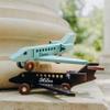 BUSY PUZZLE Wooden Toy Plane with Name Fighter Plane Toy Pretend Play Toddlers Sensory Activity Toys Wooden Nursery Airplane for Kids view 2