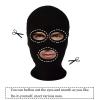 2 Pieces Full Face Mask,Unisex Full Face Cover Zentai Hood Mask for Halloween Costume 2nd Skin Masks Halloween Cosplay Spandex Hood for Unisex Cloth(Black) view 4