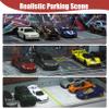 Saichotoy Display Case for Hot Wheels: Stackable Parking Garage for 1/64 Scale Matchbox Toy Car, FoamBoard Storage for Monster Trucks with LED Light and Acrylic Cover, Repair Store view 3