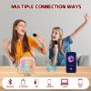 Mini Karaoke Machine for Kids Adults, Christmas Birthday Gift for Girls Age 3-12, Portable Bluetooth Karaoke Speaker with 2 Wireless Microphone, Girls Toys for 4, 5, 6, 7, 8, 9, 10, 11, 12+ Years Old view 3