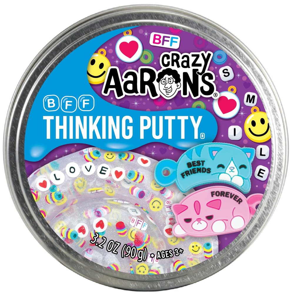 Crazy Aaron's Thinking Putty - BFF - Sensory Putty for Kids and Grown ups in a 4" Tin - Creative and Endless Fun, Stress Relief Therapy Toys, Never Dries Out - Made in USA