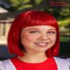 Kid's Strawberry Shortcake Costume Wig for Girls - Red Bob Cut Hair Wig with Mesh Cap - Officially Licensed view 2