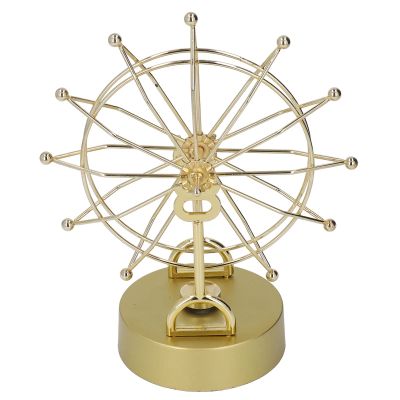 Ferris Wheel, 19x11x23. 5cm Magnetic Perpetual Motion Machine Gold Shelf Decor with Install Accessories for Tabletop Bookshelf Shelf Living Room Decoration