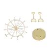 Ferris Wheel, 19x11x23. 5cm Magnetic Perpetual Motion Machine Gold Shelf Decor with Install Accessories for Tabletop Bookshelf Shelf Living Room Decoration view 3