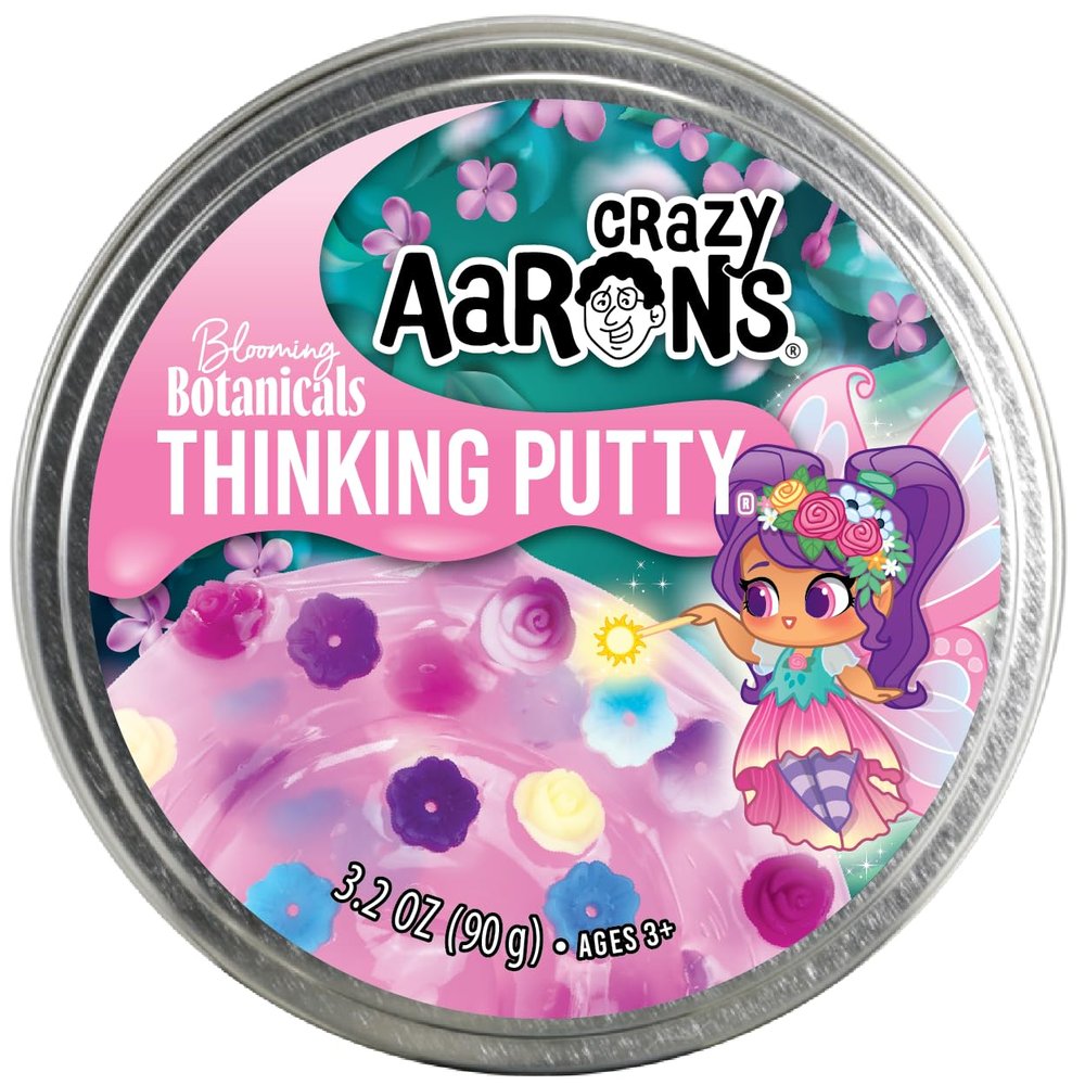 Crazy Aaron's Thinking Putty - Blooming Botanicals - Sensory Putty for Kids and Grown ups in a 4" Tin - Creative and Endless Fun, Stress Relief Therapy Toys, Never Dries Out - Made in USA