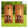 2 Corn Hole Decal | Custom Wreath Wedding Sticker, Personalized Initial Name Est Date, Monogram Wrap, Rustic Decor, Bean Bag Toss Tailgate (20" x 20") view 1
