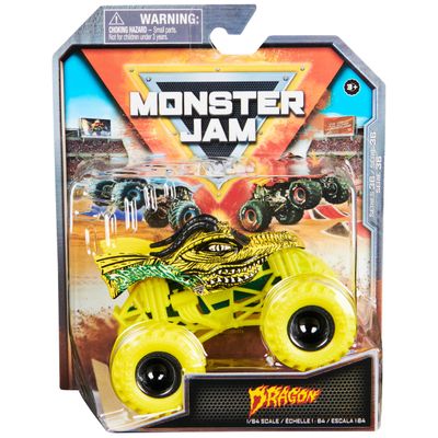 Monster Jam, Official Dragon Monster Truck, Die-Cast Vehicle, 1:64 Scale, Kids Toys for Boys Ages 3 and up