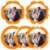 KGNIAHGU 100-500 Custom Plastic Chips, 9 Colors,Double Sided Full Color PrintRush Production Available!Add Your Photo,Personalized Image or Text on Chip (Orange, 40MM) view 1
