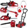 Arrowbash Kids Lawn Mower Toy Set 7 Pcs Electric Garden Tools with Leaf Blower, Chainsaw & Trimmer  Summer Outdoor Toys for Boys Girls Birthday Gifts view 1