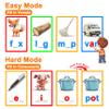 CVC Learning Pop Fidget Set with Flash Cards - Educational Spelling and Reading Game for Preschool and Kindergarten, Includes Colorful Erasable Pens and Fidget Boards view 4