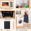 MAMIZO Play Kitchen for Kids, Wooden Chef Pretend Toy Kitchen w/Washing Machine, Water Dispenser, Stove, Real Sound & Light, Telephone, Range Hood, Oven, Sink for Toddler Preschooler Age 3+ (Natural) view 4