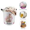 Alpaca Llama Personalized Baby Laundry Basket Custom Name Nursery Hamper Collapsible Kids Laundry Hamper with Handles Durable Oxford Cloth Organizer for Clothes Storage Baby Gift Baskets view 3