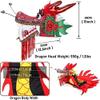 TZLGMDER Fitness Toys Red Dragon Belt Streamer, Dragon Silk Floating Belt, Kung Fu Dance Dragon Silk Poi, for Play/Fitness Parent-Child Games Items(12m/39ft) view 3