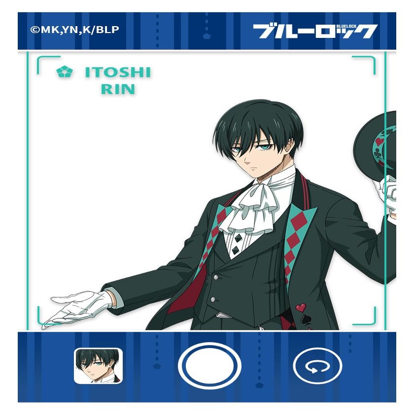 AFORCE x Dragon Horse Blue Rock Itoshi Rin [Circus Ver.] Transparent Character Card