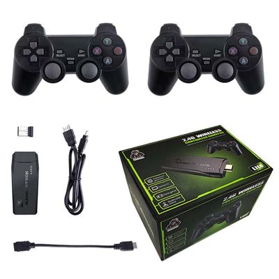 YILQ Retro Game Console with Wireless Controllers, M8 32G 4K Mini Arcade Two-Person Game Console Built-in 3,500+ Games