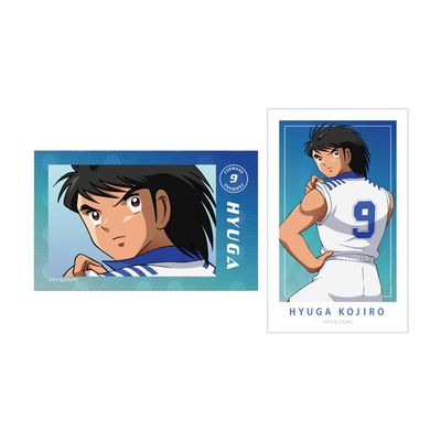 Captain Tsubasa Season 2 Junior Youth Edition Drawing Down Kojiro Hyuga Fight Back Version Instant Camera Style Illustration Card Set of 2