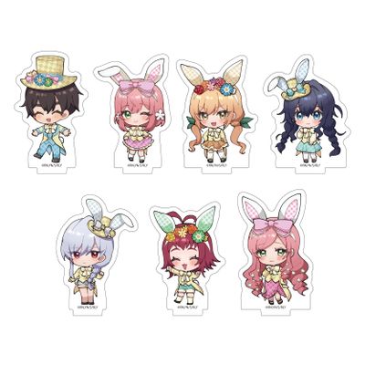 100 Girlfriends Who Love You, 02, Mini Character Illustration, Acrylic Petit Stand, 7 Piece Box