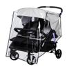 bemece Double Stroller Rain Cover, Weather Shield Double Stroller for Side by Side Seats Twin Stroller, Baby Outdoor Activities Accessories, Protects Children from Rain, Snow, Wind view 1