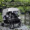 bemece Double Stroller Rain Cover, Weather Shield Double Stroller for Side by Side Seats Twin Stroller, Baby Outdoor Activities Accessories, Protects Children from Rain, Snow, Wind view 2