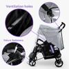 bemece Double Stroller Rain Cover, Weather Shield Double Stroller for Side by Side Seats Twin Stroller, Baby Outdoor Activities Accessories, Protects Children from Rain, Snow, Wind view 3