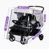 bemece Double Stroller Rain Cover, Weather Shield Double Stroller for Side by Side Seats Twin Stroller, Baby Outdoor Activities Accessories, Protects Children from Rain, Snow, Wind view 4