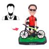 Bobblehead Figurine Sports Fan Collectible Cyclist on Bicycle 6 inches Toy for Private Collectibles Sculpture Handmade Clay Figurine view 4