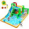 FBSPORT Inflatable Bounce House Water Slide, Bounce House for Kids Indoor Outdoor Bouncy House with 550W Blower, Bounce Castle with Slide Ball Shooting, Water Gun, Splash Pool, Bounce Area, Hose view 1