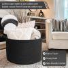 INDRESSME XXXLarge Blanket Basket 21.7" x 21.7" x 13.8" Woven Storage Baskets Soft Cotton Rope Toy Baskets Storage Kids Decorative Laundry for Home, Perfect for Living Room, Black view 2