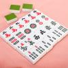 Cedilis Chinese Mahjong Set- 146 Small Melamine Tiles(1.18", Green) with Portable Travel Handbag, Playing Mat and 2 Dice for Family Gathering view 4
