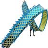 TZLGMDER Fitness Toys Dragon Dance Ribbons Fitness Dragon Dance, Park Practice Ribbons, Daily Exercise and Celebration Throw Ribbons(Blue,6M) view 1