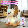 Glow Guards White Polar Bear Rocking Horse with Chair Muical Light up Bear Stuffed Animal for Ages 1-3 Toddlers Kids Babies Ride Toy Birthday Christmas view 3