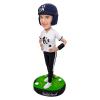 Baseball Player Bobblehead Figurine White and Navy Blue Toy for Private Collectibles Sculpture Handmade Clay Figurine view 1