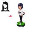 Baseball Player Bobblehead Figurine White and Navy Blue Toy for Private Collectibles Sculpture Handmade Clay Figurine view 2