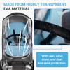 bemece Double Stroller Rain Cover, Weather Shield Double Stroller for Front and Rear Seats Twin Stroller, Baby Outdoor Activities Accessories, Protects Children from Rain, Snow, Wind view 2