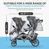 bemece Double Stroller Rain Cover, Weather Shield Double Stroller for Front and Rear Seats Twin Stroller, Baby Outdoor Activities Accessories, Protects Children from Rain, Snow, Wind view 4