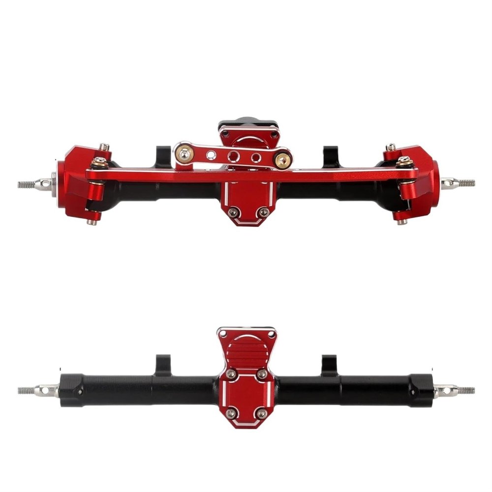 RC Vehicle Axles Compatible with Axial for SCX24 C10 for JLU for Gladiator Aluminum Front Rear Axles 4mm Extended Set for 1/24 RC Crawler Upgrade Parts(1Set)