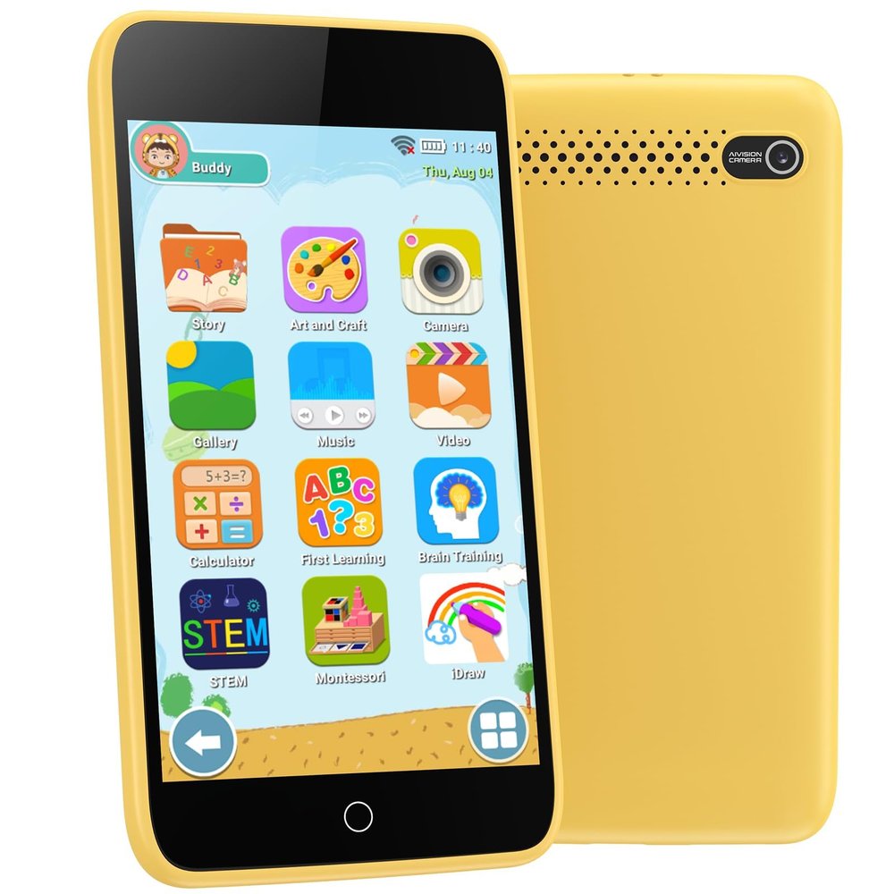 Kids Smart Phone Gifts for Boys and Girls Ages 3-12, 3.97" Touchscreen Learning Toys Kids Cell Phone with 210+ Learning Games and 190+ Drawing, Toys for Birthday Christmas and Back-to-School Gifts