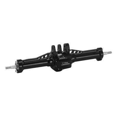 VBCERSDZ RC Vehicle Axles Compatible with TRX4M Aluminum Axles +4mm with Lay Down Servo Mount Links 1/18 RC Crawler RC Car Front Rear Axle Set Upgrade Parts(Rear Axle)