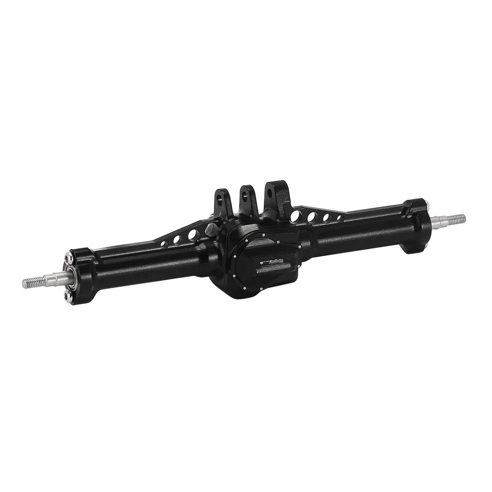 VBCERSDZ RC Vehicle Axles Compatible with TRX4M Aluminum Axles +4mm with Lay Down Servo Mount Links 1/18 RC Crawler RC Car Front Rear Axle Set Upgrade Parts(Rear Axle)