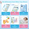 Kids Phone 3.97" Touchscreen Toddler Smart Phone Learning Toys with Educational Games, 2000mA High-Capacity Kids Cell Phone for Boys Age 3-12, Toy Phone with Puzzle Game, 8GB SD Card (Blue) view 4