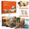 4 Pack 36 Large Piece Puzzle for Seniors Alzheimer Puzzles Dementia Alzheimer's Products Activities for Elderly Adults Lake Farm Easy Jigsaw Puzzle Memory Cognitive Games with 4 Storage Bags view 4