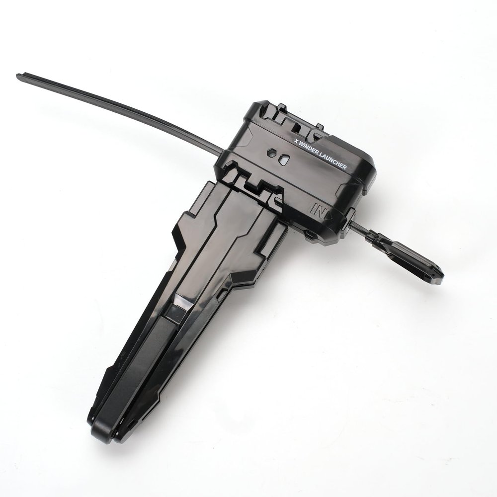 X Winder Launcher, with X Grip for Easy Control,Battling Gyro Accessories(Black)