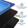 EVTHSU Poker Table Top Mat 70" X 35", Portable Texas Hold'em Casino Table Topper for 8-10 Players, Rubber Game Mat with Carrying Bag, 8 Coasters, 8 Hand Ranking Cards for Home Game Nights (Oval, Blue) view 4