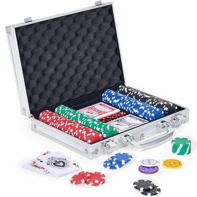 Serdios Poker Chips with Numbers,200PCS Poker Chip Set with Aluminum Travel Case,11.5 Gram Poker Set for Texas Holdem and Blackjack Gambling.