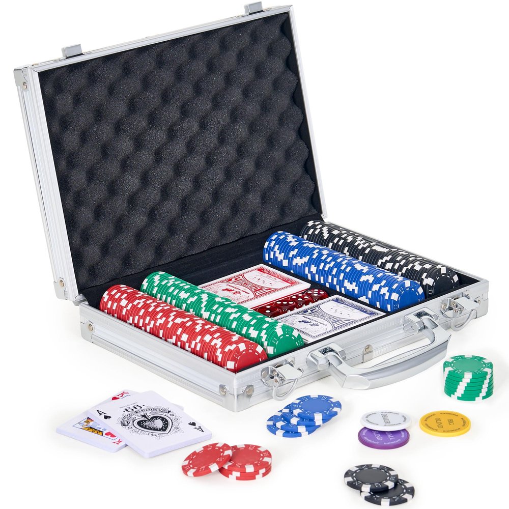 Serdios Poker Chips with Numbers,200PCS Poker Chip Set with Aluminum Travel Case,11.5 Gram Poker Set for Texas Holdem and Blackjack Gambling.